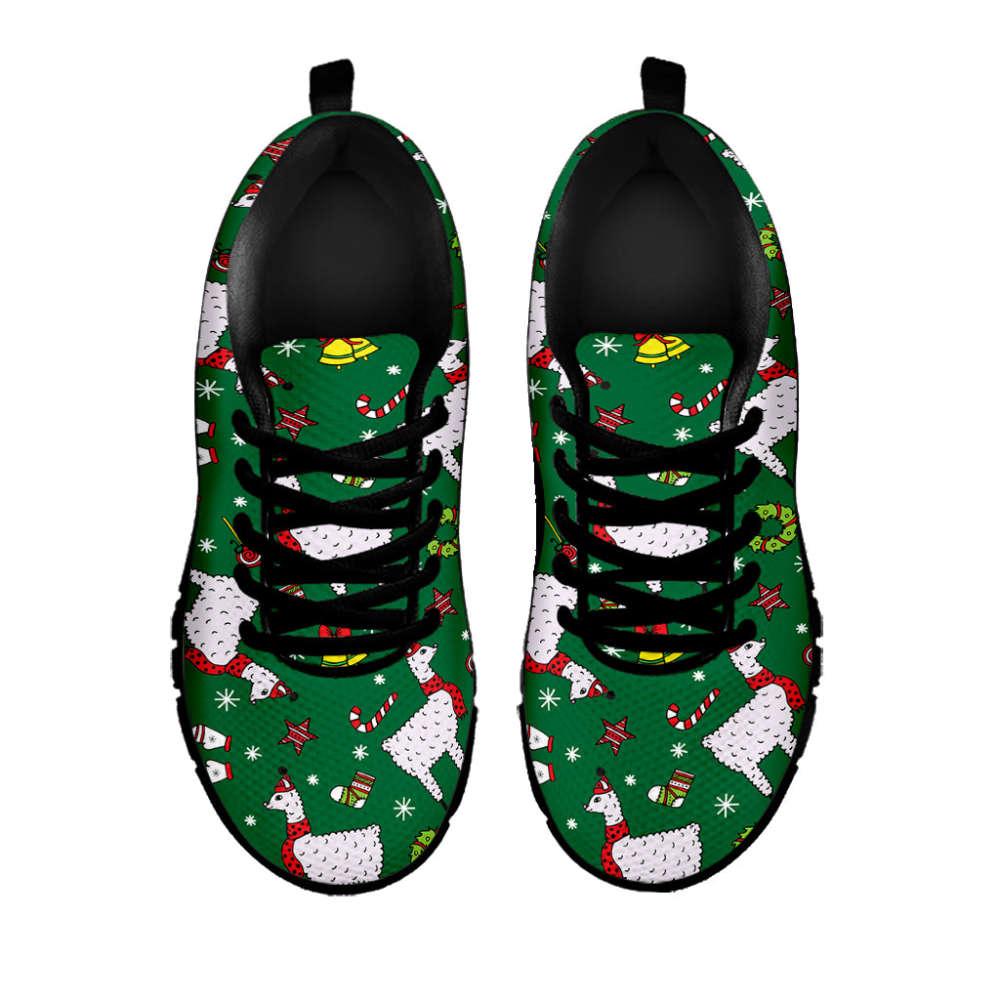 Christmas Sneaker, Christmas Llama Pattern Print Running Shoes, Christmas Shoes, Christmas Running Shoes, Christmas Shoes 2023 Christmas Sneaker, Christmas Llama Pattern Print Running Shoes, Christmas Shoes, Christmas Running Shoes, Christmas Shoes 2023