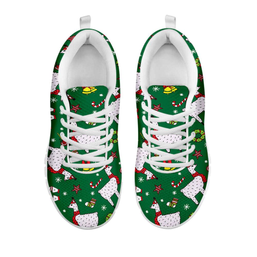 Christmas Sneaker, Christmas Llama Pattern Print Running Shoes, Christmas Shoes, Christmas Running Shoes, Christmas Shoes 2023 Christmas Sneaker, Christmas Llama Pattern Print Running Shoes, Christmas Shoes, Christmas Running Shoes, Christmas Shoes 2023