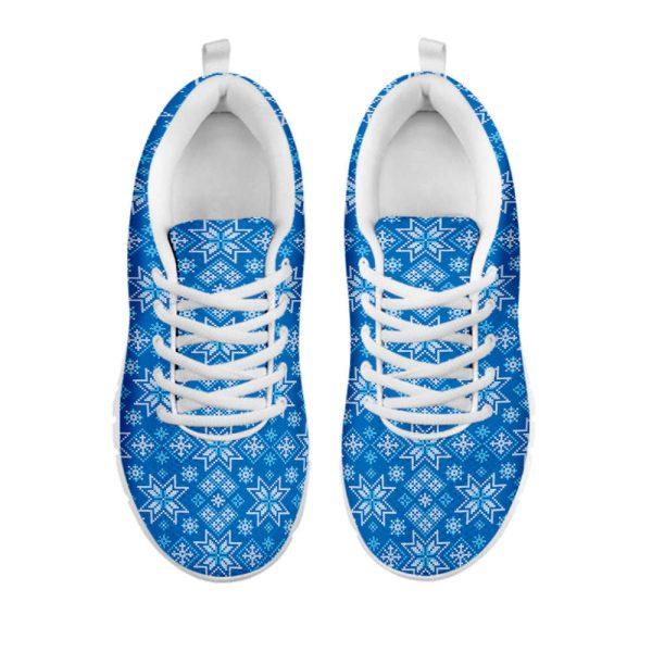 Christmas Sneaker, Christmas Nordic Knitted Pattern Print Running Shoes, Christmas Shoes, Christmas Running Shoes, Christmas Shoes 2023
