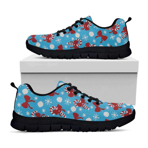 Christmas Sneaker, Christmas Party Knitted Pattern Print Running Shoes, Christmas Shoes, Christmas Running Shoes, Christmas Shoes 2023