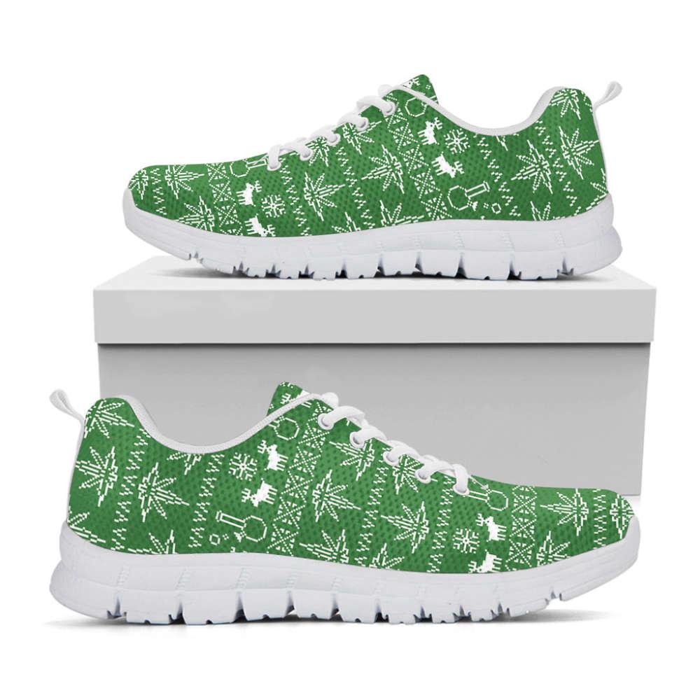 Christmas Sneaker, Christmas Pot Leaf Pattern Print Running Shoes, Christmas Shoes, Christmas Running Shoes, Christmas Shoes 2023 Christmas Sneaker, Christmas Pot Leaf Pattern Print Running Shoes, Christmas Shoes, Christmas Running Shoes, Christmas Shoes 2023