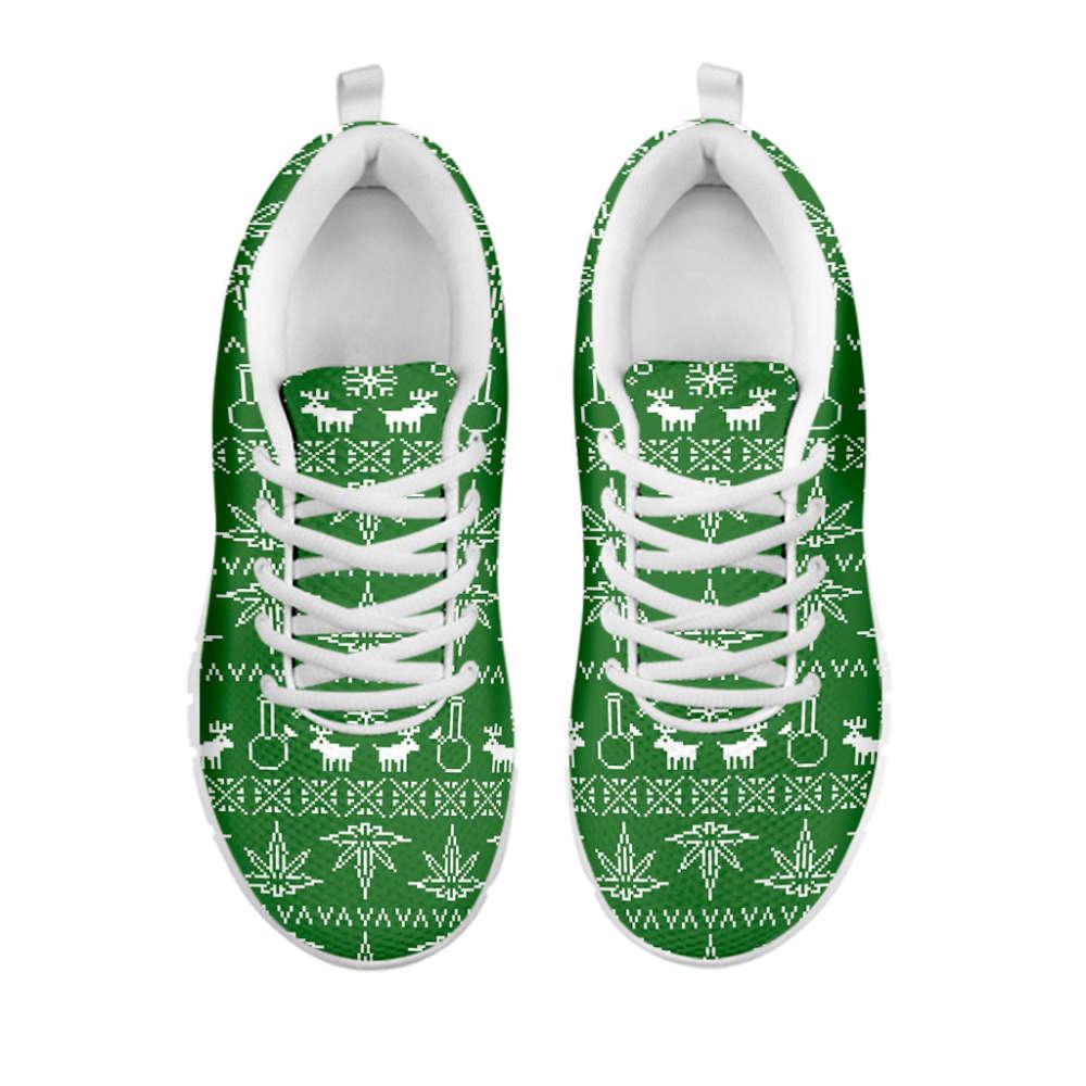 Christmas Sneaker, Christmas Pot Leaf Pattern Print Running Shoes, Christmas Shoes, Christmas Running Shoes, Christmas Shoes 2023 Christmas Sneaker, Christmas Pot Leaf Pattern Print Running Shoes, Christmas Shoes, Christmas Running Shoes, Christmas Shoes 2023