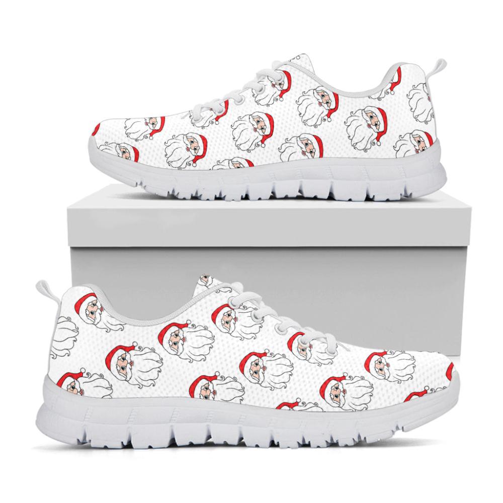 Christmas Sneaker, Christmas Santa Claus Pattern Print Running Shoes, Christmas Shoes, Christmas Running Shoes, Christmas Shoes 2023 Christmas Sneaker, Christmas Santa Claus Pattern Print Running Shoes, Christmas Shoes, Christmas Running Shoes, Christmas Shoes 2023