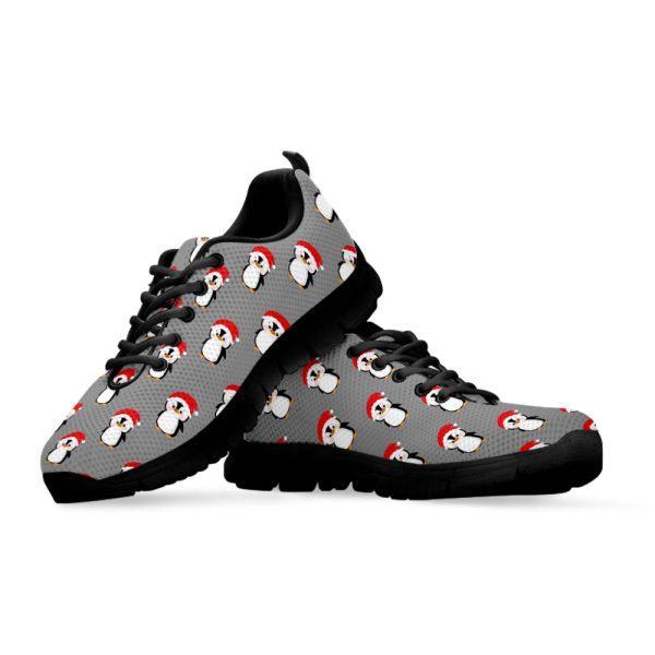 Christmas Sneaker, Christmas Santa Penguin Pattern Print Running Shoes, Christmas Shoes, Christmas Running Shoes, Christmas Shoes 2023