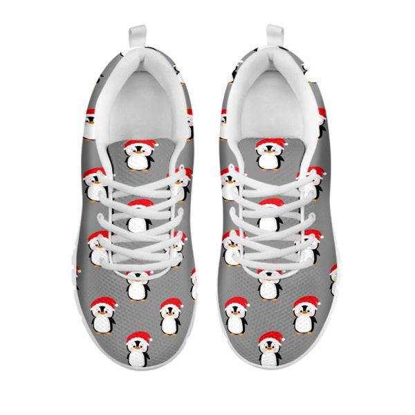 Christmas Sneaker, Christmas Santa Penguin Pattern Print Running Shoes, Christmas Shoes, Christmas Running Shoes, Christmas Shoes 2023