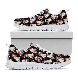 Christmas Sneaker Christmas Santa Pug Pattern Print Running Shoes Christmas Shoes Christmas Running Shoes Christmas Shoes 2023 4 z7zagw.jpg