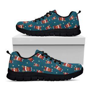 Christmas Sneaker, Christmas Santa Reindeer Pattern Print…