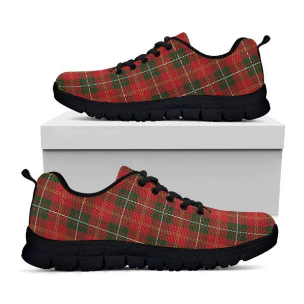 Christmas Sneaker, Christmas Scottish Tartan Pattern Print Running Shoes, Christmas Shoes, Christmas Running Shoes, Christmas Shoes 2023