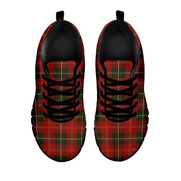 Christmas Sneaker, Christmas Scottish Tartan Pattern Print Running Shoes, Christmas Shoes, Christmas Running Shoes, Christmas Shoes 2023