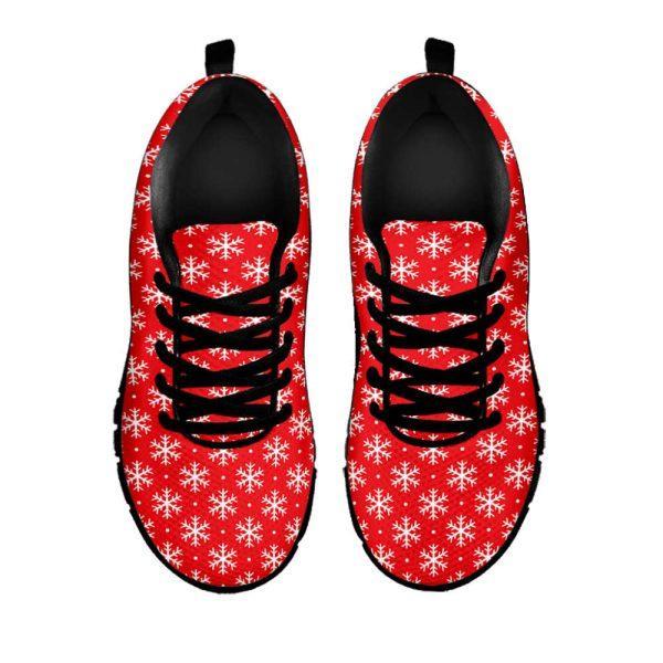 Christmas Sneaker, Christmas Snowflake Pattern Print Running Shoes, Christmas Shoes, Christmas Running Shoes, Christmas Shoes 2023