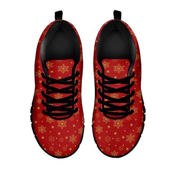 Christmas Sneaker, Christmas Snowflakes And Stars Print Running Shoes, Christmas Shoes, Christmas Running Shoes, Christmas Shoes 2023