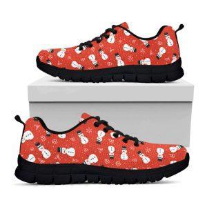 Christmas Sneaker, Christmas Snowman Pattern Print Running…