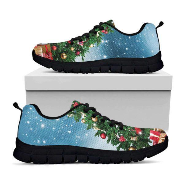Christmas Sneaker, Christmas Tree And Snow Print Running Shoes, Christmas Shoes, Christmas Running Shoes, Christmas Shoes 2023