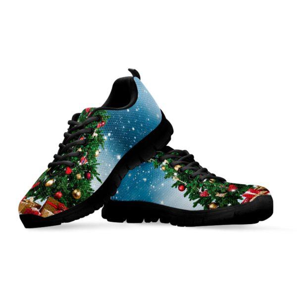 Christmas Sneaker, Christmas Tree And Snow Print Running Shoes, Christmas Shoes, Christmas Running Shoes, Christmas Shoes 2023