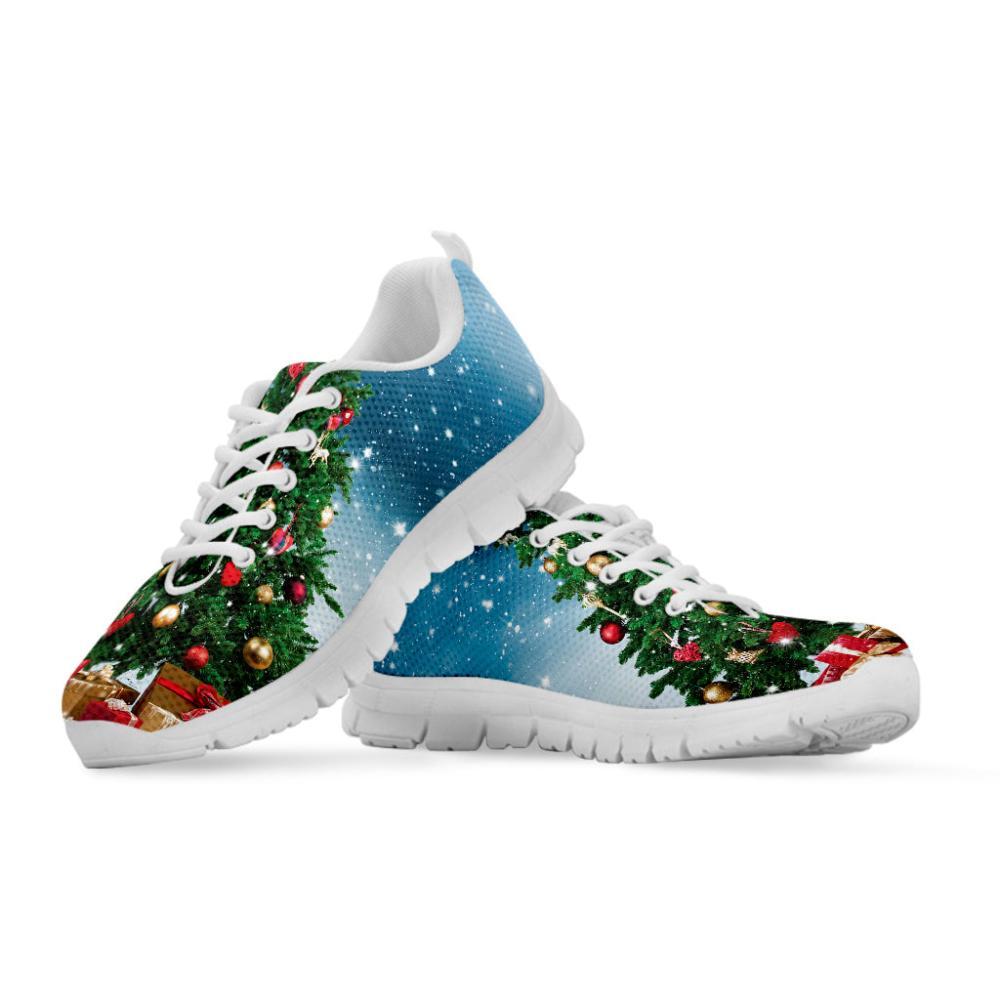 Christmas Sneaker, Christmas Tree And Snow Print Running Shoes, Christmas Shoes, Christmas Running Shoes, Christmas Shoes 2023 Christmas Sneaker, Christmas Tree And Snow Print Running Shoes, Christmas Shoes, Christmas Running Shoes, Christmas Shoes 2023