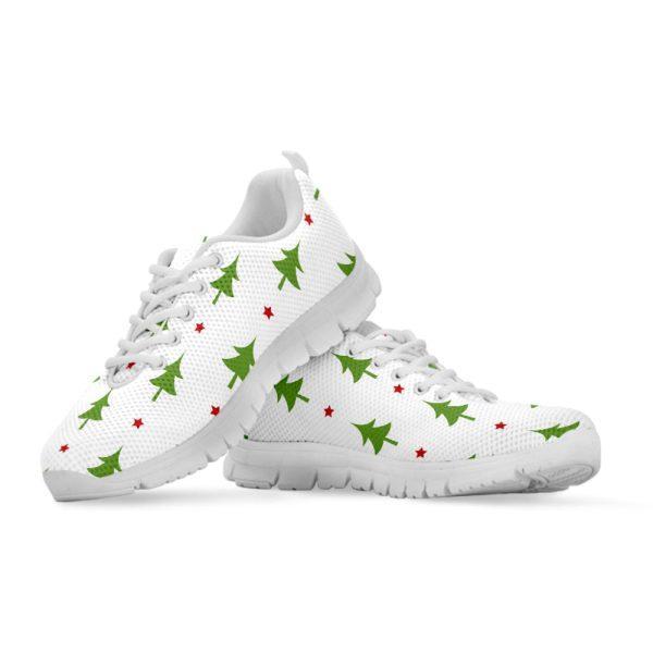 Christmas Sneaker, Christmas Tree And Star Pattern Print Running Shoes, Christmas Shoes, Christmas Running Shoes, Christmas Shoes 2023