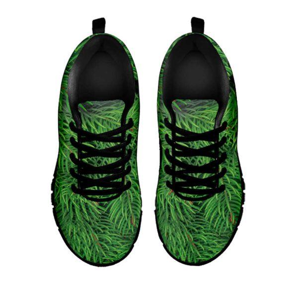 Christmas Sneaker, Christmas Tree Branches Print Running Shoes, Christmas Shoes, Christmas Running Shoes, Christmas Shoes 2023