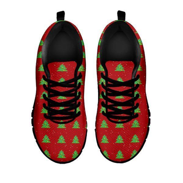 Christmas Sneaker, Christmas Tree Pattern Print Running Shoes, Christmas Shoes, Christmas Running Shoes, Christmas Shoes 2023