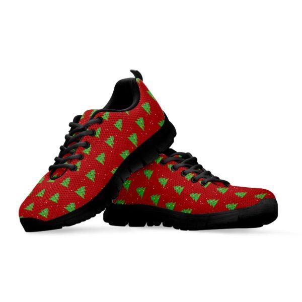 Christmas Sneaker, Christmas Tree Pattern Print Running Shoes, Christmas Shoes, Christmas Running Shoes, Christmas Shoes 2023