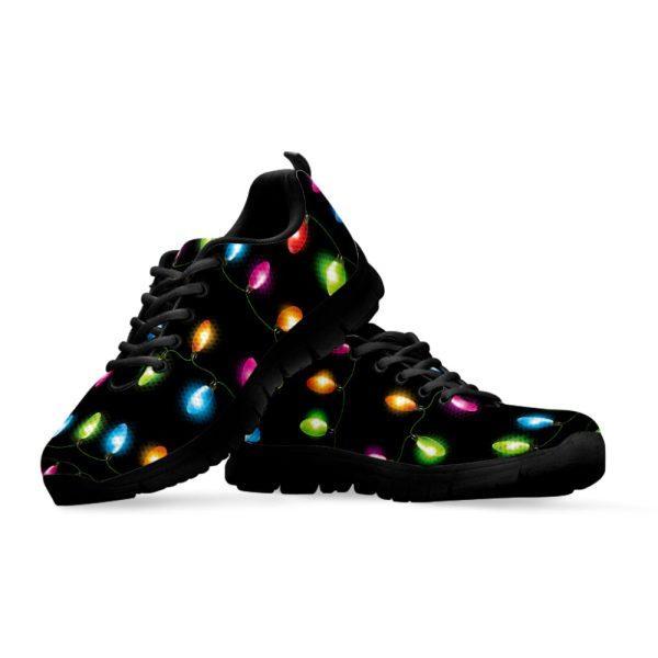 Christmas Sneaker, Colorful Christmas Lights Print Running Shoes, Christmas Shoes, Christmas Running Shoes, Christmas Shoes 2023