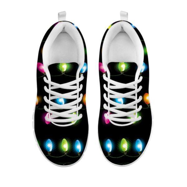 Christmas Sneaker, Colorful Christmas Lights Print Running Shoes, Christmas Shoes, Christmas Running Shoes, Christmas Shoes 2023