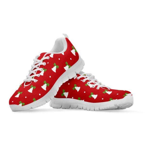 Christmas Sneaker, Cute Christmas Bell Pattern Print Running Shoes, Christmas Shoes, Christmas Running Shoes, Christmas Shoes 2023