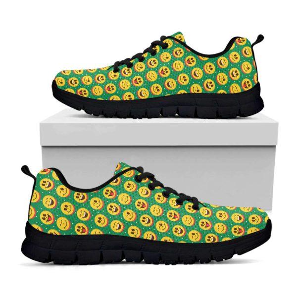 Christmas Sneaker, Cute Christmas Emoji Pattern Print Running Shoes, Christmas Shoes, Christmas Running Shoes, Christmas Shoes 2023