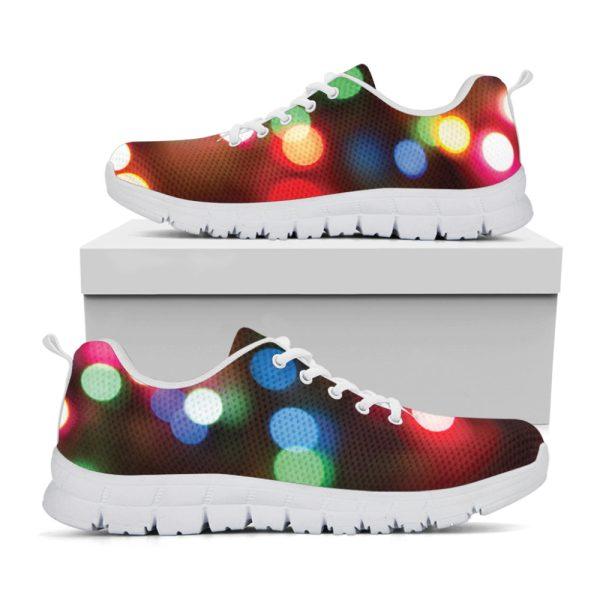 Christmas Sneaker, Defocused Christmas Lights Print Running Shoes, Christmas Shoes, Christmas Running Shoes, Christmas Shoes 2023