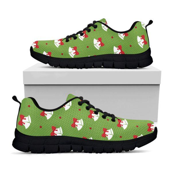 Christmas Sneaker, Merry Christmas Bells Pattern Print Running Shoes, Christmas Shoes, Christmas Running Shoes, Christmas Shoes 2023