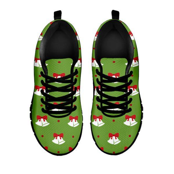 Christmas Sneaker, Merry Christmas Bells Pattern Print Running Shoes, Christmas Shoes, Christmas Running Shoes, Christmas Shoes 2023