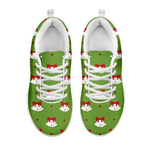 Christmas Sneaker, Merry Christmas Bells Pattern Print Running Shoes, Christmas Shoes, Christmas Running Shoes, Christmas Shoes 2023