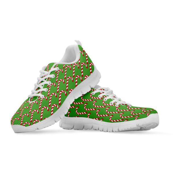 Christmas Sneaker, Merry Christmas Candy Cane Pattern Print Running Shoes, Christmas Shoes, Christmas Running Shoes, Christmas Shoes 2023