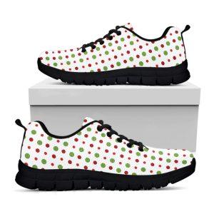 Christmas Sneaker, Merry Christmas Dots Pattern Print…