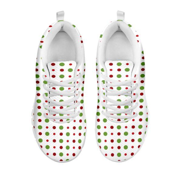 Christmas Sneaker, Merry Christmas Dots Pattern Print Running Shoes, Christmas Shoes, Christmas Running Shoes, Christmas Shoes 2023