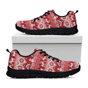 Christmas Sneaker, Merry Christmas Knitted Pattern Print…