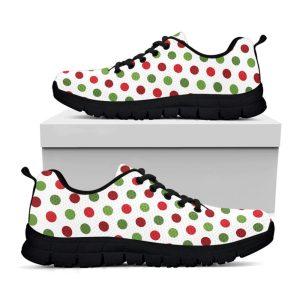 Christmas Sneaker, Merry Christmas Polka Dot Pattern…