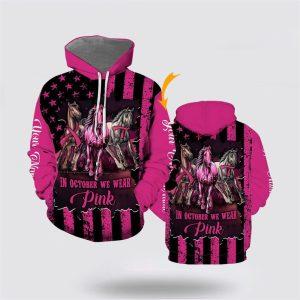 Breast Cancer Hoodie, Custom Horse Cancer Breast…