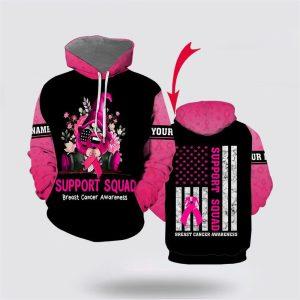 Breast Cancer Hoodie, Custom Name Gnomes Support…