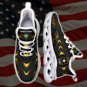 Custom Name Military Shoes, Us Army Veteran Military Clunky Sneakers, Veterans Shoes, Max Soul Shoes, Veterans Clunky Shoes