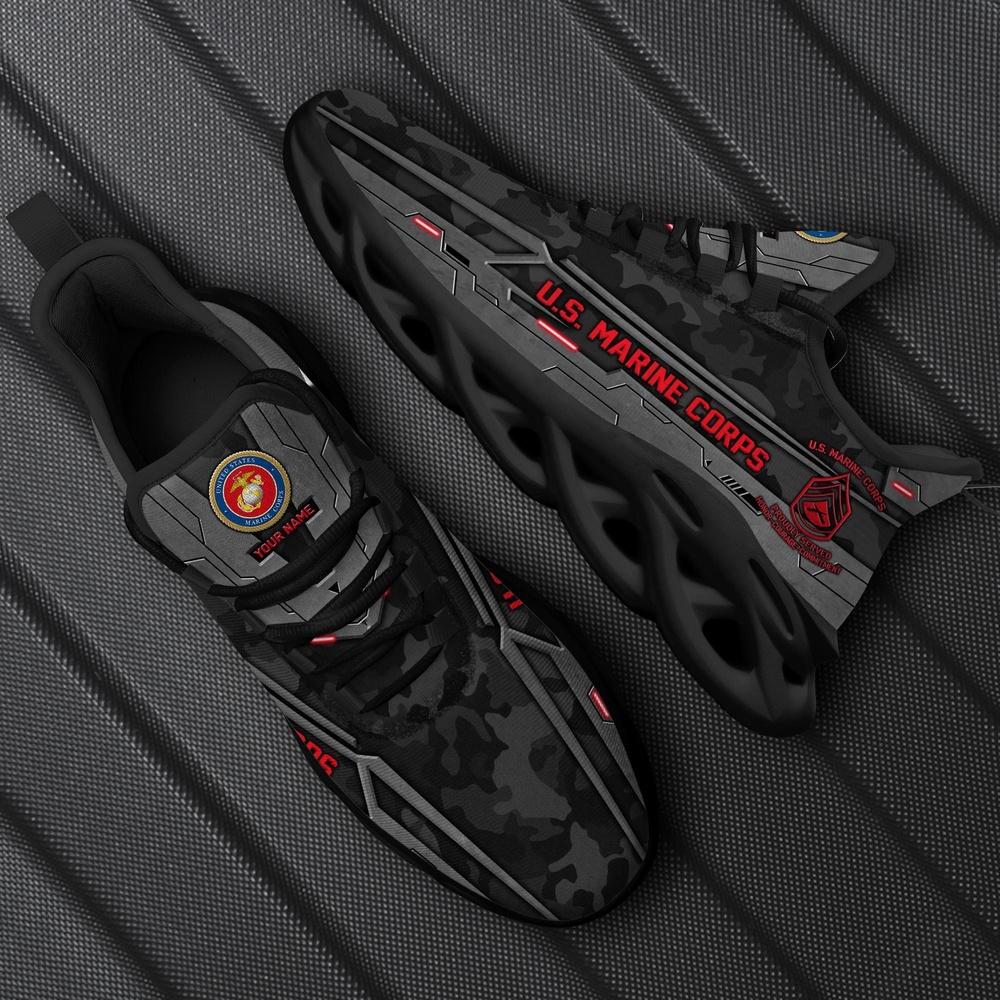 Custom Name Rank Military Shoes, US Marine Corp Clunky Sneaker, Veterans Shoes, Max Soul Shoes Custom Name Rank Military Shoes, US Marine Corp Clunky Sneaker, Veterans Shoes, Max Soul Shoes
