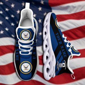 Custom Name Rank Military Shoes, US Navy…