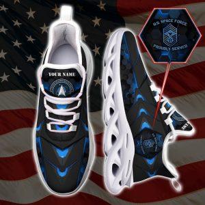 Custom Name Rank Military Shoes, US Space…