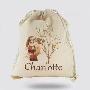 Personalised Christmas Sack, Canvas Sack With Cute…