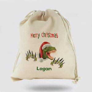 Personalised Christmas Sack Canvas Sack With Dino Text And Santa Hat Tearing Dinosaur Xmas Santa Sacks Christmas Bag Gift 1 ty9vdv.jpg