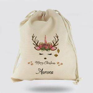 Personalised Christmas Sack, Canvas Sack With Fancy…