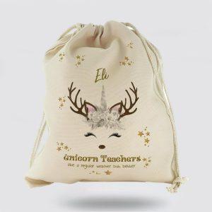 Personalised Christmas Sack Canvas Sack With Teachers Name And White Reindeer Unicorn Xmas Santa Sacks Christmas Bag Gift 1 g3i5gl.jpg