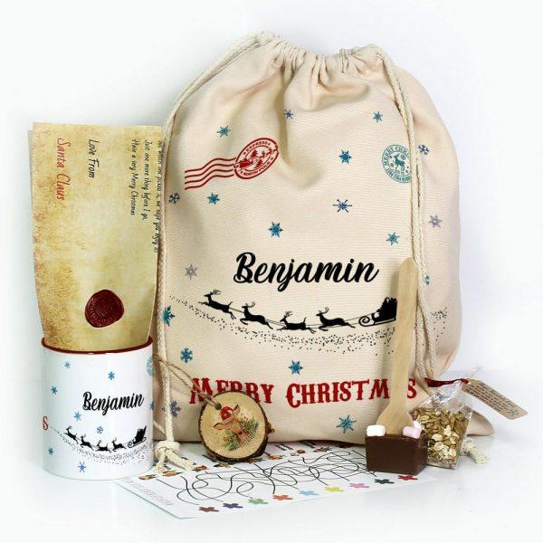 Personalised Christmas Sack, Christmas Gift Sack Santas Express Delivery, Xmas Santa Sacks, Christmas Bag Gift