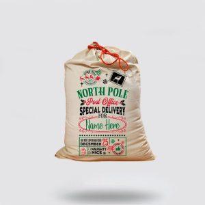 Personalised Christmas Sack, North Pole Post Office…
