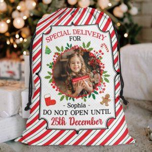 Personalised Christmas Sack, Personalized Photo Santa Bag…