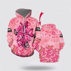 Breast Cancer Hoodie, Personalized Name Breast Cancer…